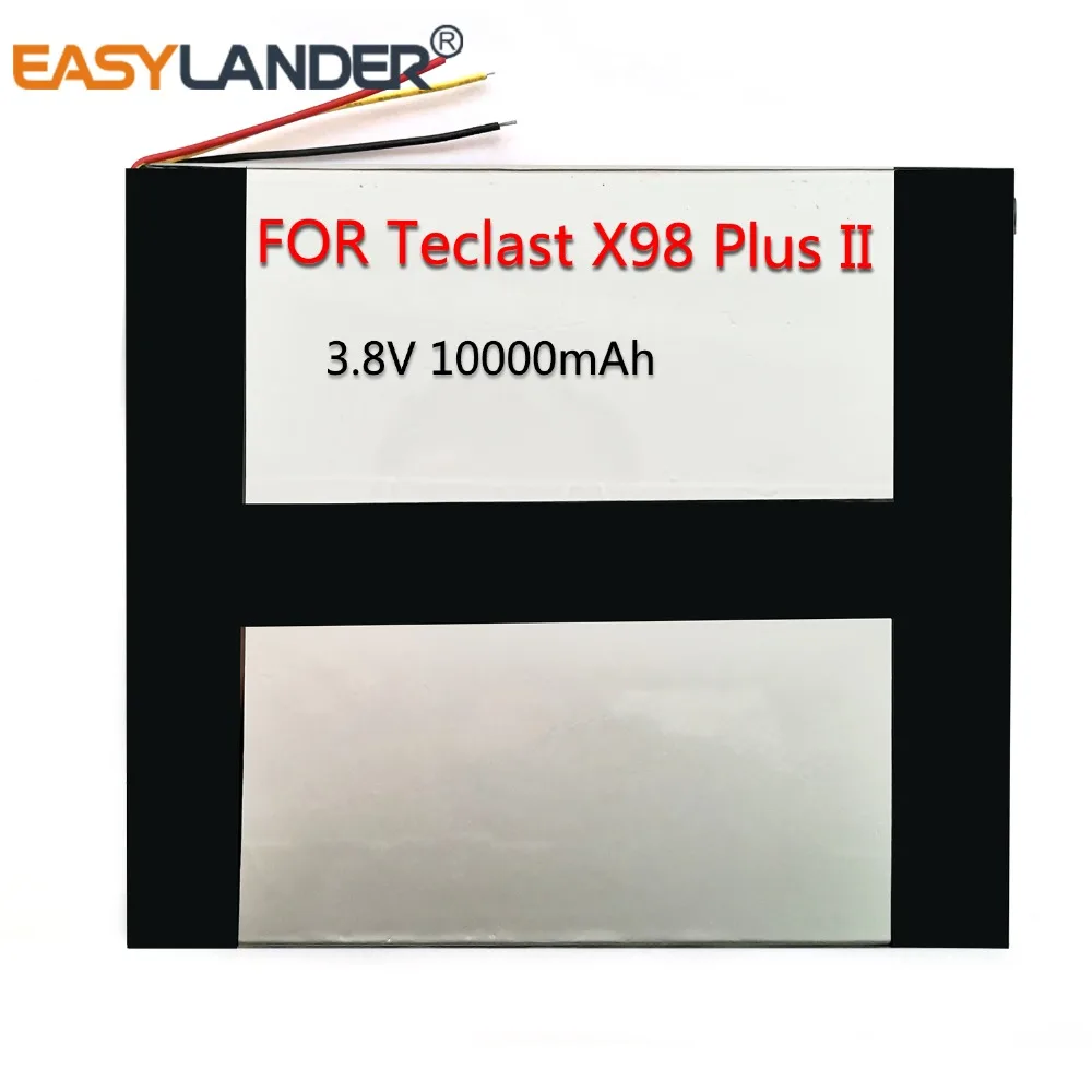 

High capacity Battery for Teclast X98 Plus II 2 Tablet PC Li Polymer Rechargeable Accumulator Replacement 3.8V 10000mAh