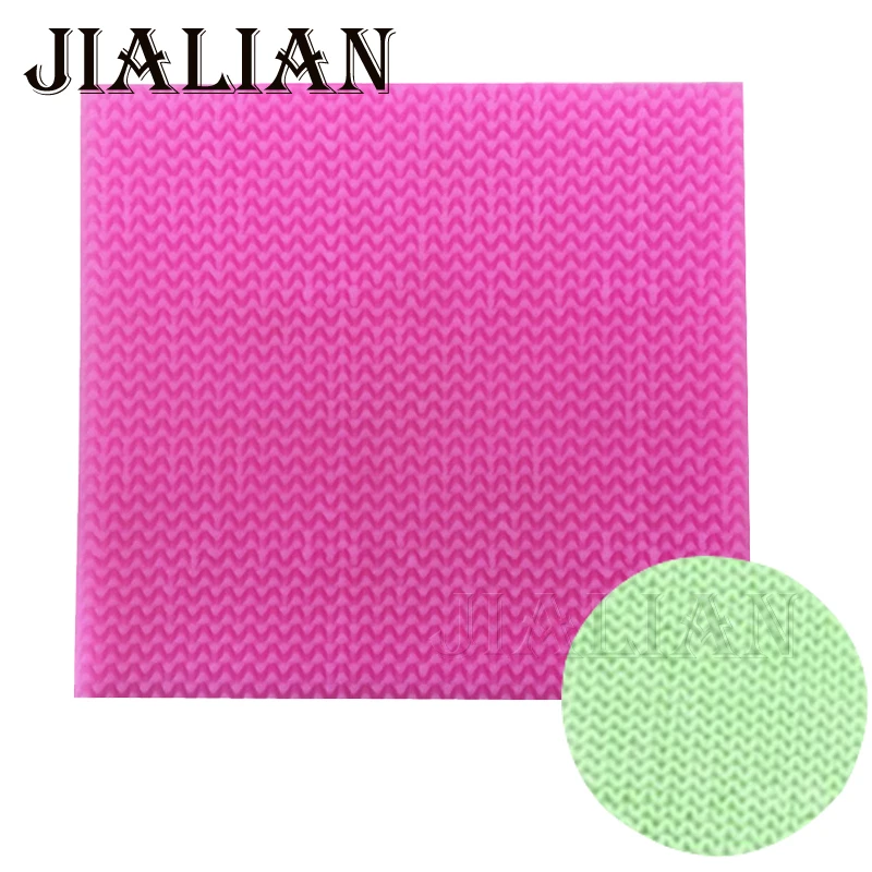 DIY lace Mat Needle knitting wool texture Silicone Fondant Mold DIY Cake Decorating Tools chocolate sugar art displays T0910