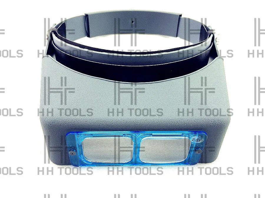 Free shipping Double-lens Head-Wearing Magnifier Binocular Optical Glass 1.5X 2X 2.5X 3.5X jeweler light tools, Loupes tools