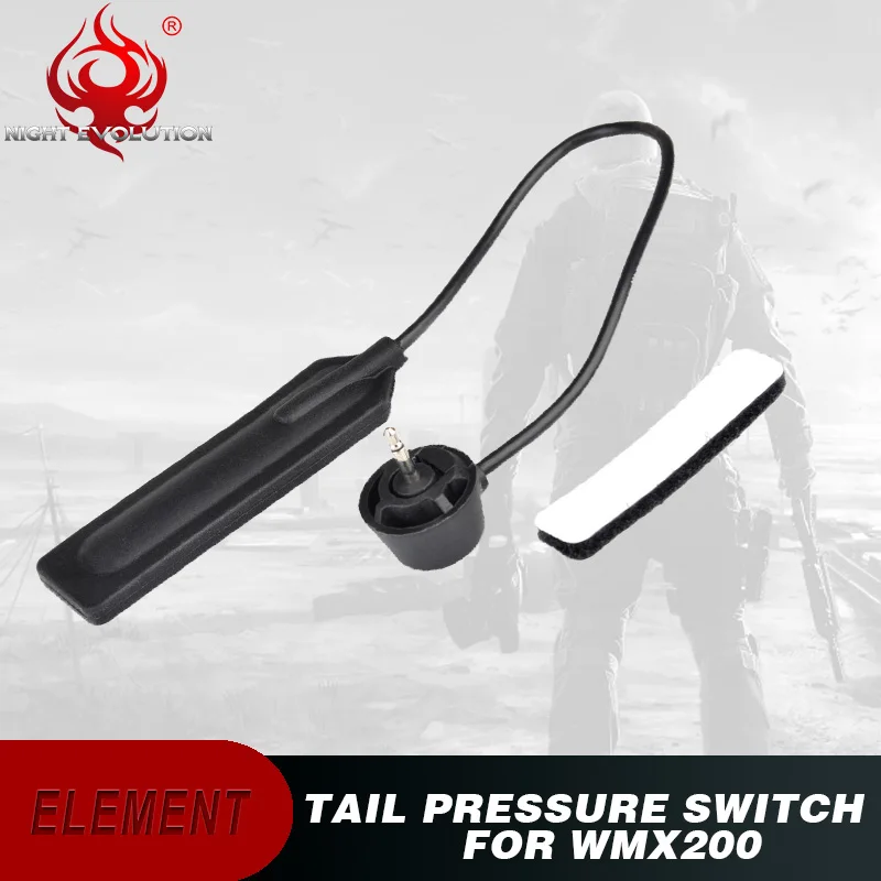 Element Airsoft Tactical Flashlight WMX200 Remote Switch Softair Hunting Flashligh Tail Pressure Switch Fit Weapon Light NE04047