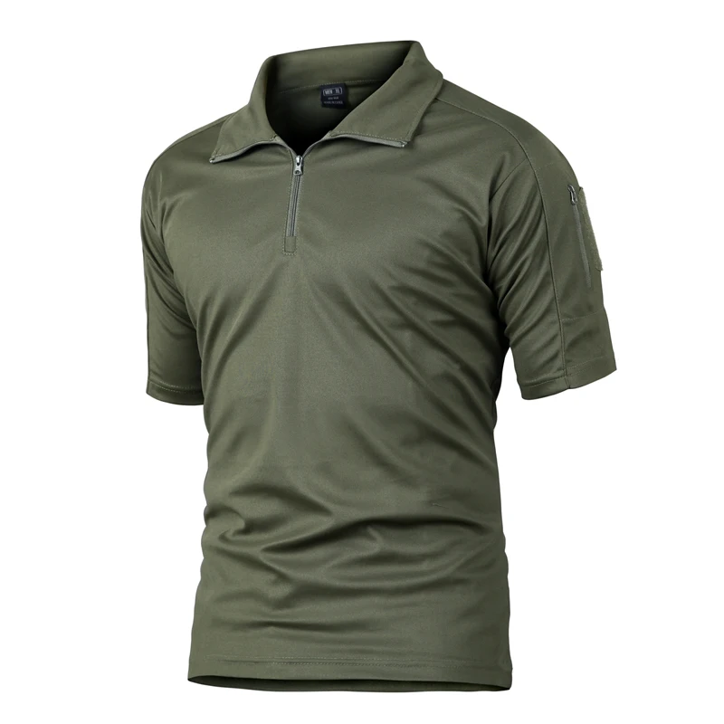 Men Quick Dry Military Uniform Polo Shirts Breathable Wicking Army Combat Tees Shirts Summer Tactical Camouflage Shirt S-3XL