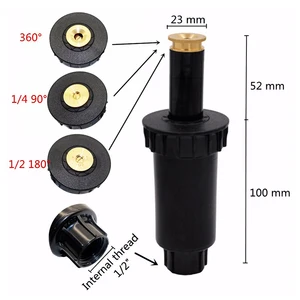 Jardim Lawn Popup Sprinkler, 90, 180, 360 Grad, Sprinklerbewässerung, Brechungsschnabel für landwirtschaftliche Brechung, Bewässerung und Bewässerung 10 Hauptquadrat -Verkaufsgarten - №8