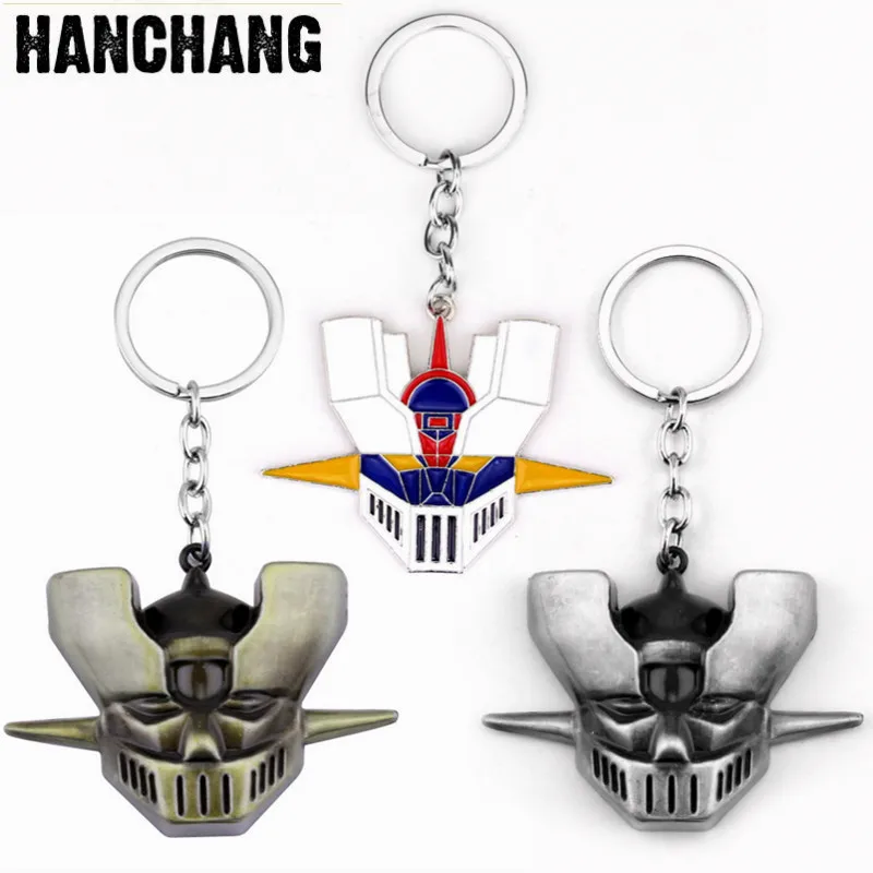 Japan Hot Anime Mazinger Z Devil Z Keychain Souvenir Men Armor Universal Keyboard Keychain Ring Car Accessories Chaveiros