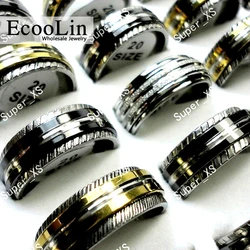 20Pcs Vintage Rotatable Styles Women Steel Ring For Women and Men Jewelry Lot Bulks  LR052