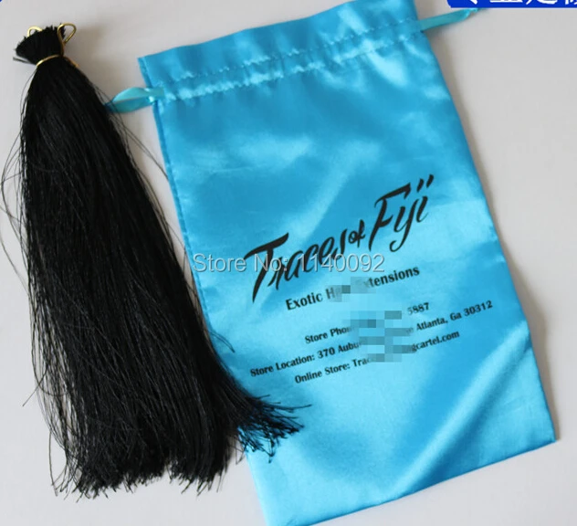 Custom women extension hair satin packing bag/virgin hair package bag/cloth bag/hair wrapping/gift packing bag  100 pcs a lot