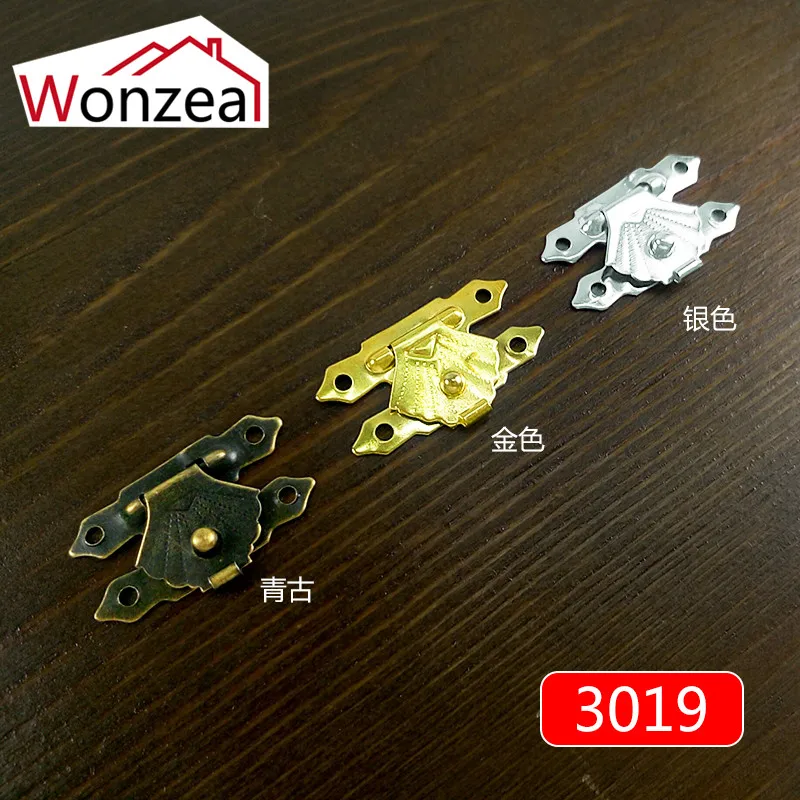 10pcs Jewelry Box Hasp 29x19mm Antique Brass MIni Hasp Latch Lock Bronze Chest Wooden Box Box Clasp Lock Hardware Tools