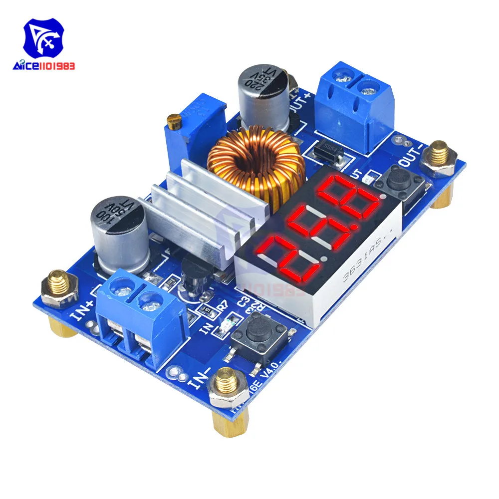 diymore XL4015 CC/CV DC DC 4 -38V to 1.25 -36V Max 5A 75W Step Down Buck Boost Converter Power Supply Module for Arduino