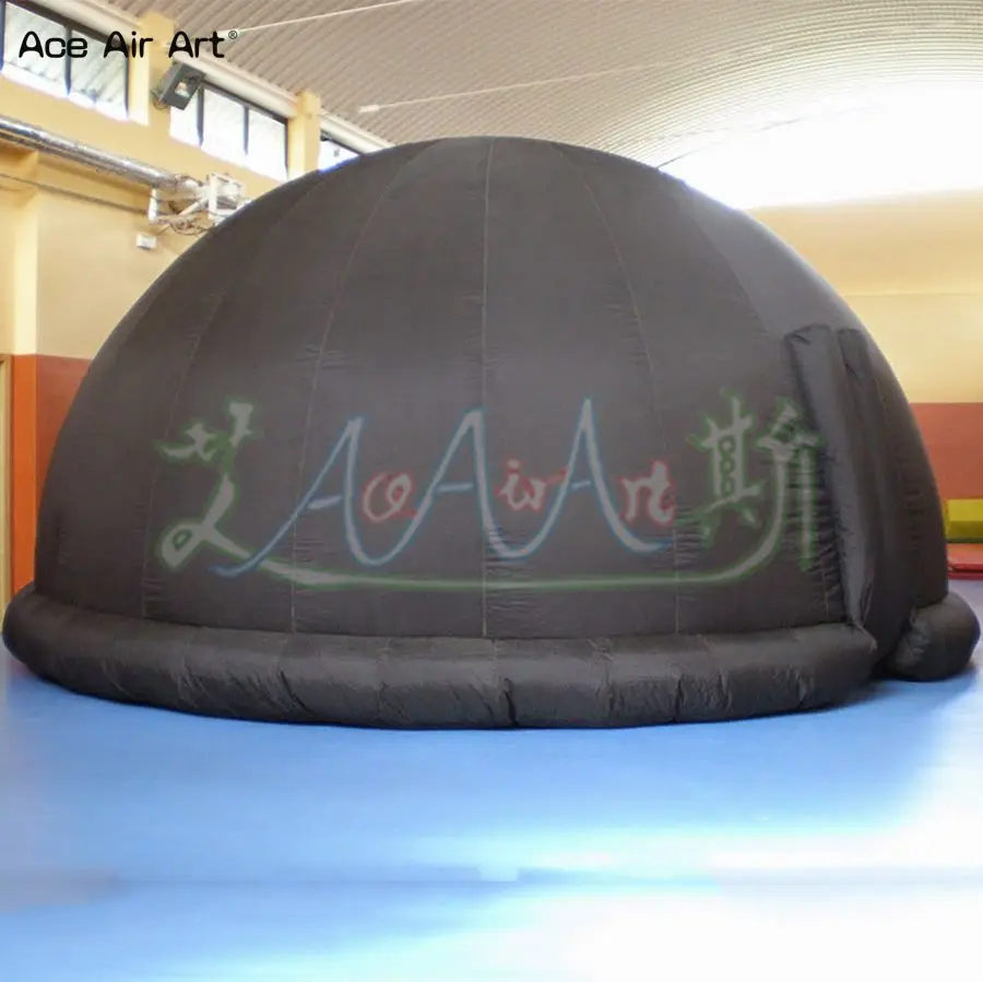 

Double Layers Oxford Fabric Black Inflatable Planetarium Tent, Cinema/Museum Observatory Dome Tent Outdoor Indoor Use