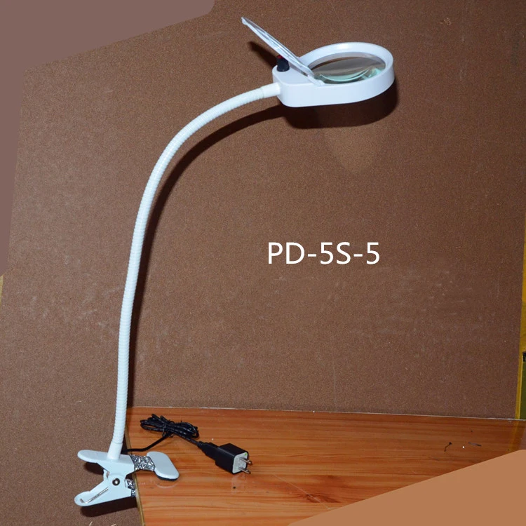 Kính Lúp Đội Đầu Đa Năng 5X Kính Lúp Đèn LED Điều Chỉnh Ánh Sáng Cho Xác Định Điện Tử Bảo Dưỡng Hàn Kẹp Trắng