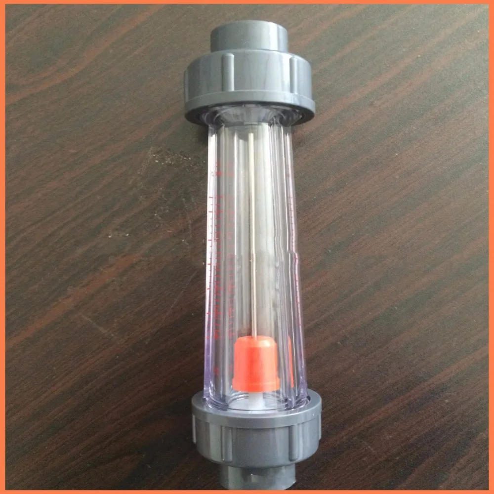 LZB-15S Plastic Flowmeter Water Rotameter ( Long Tube BSP thread Connection) Flow range 2-20L/h,LZB15S Tools Flow Meters