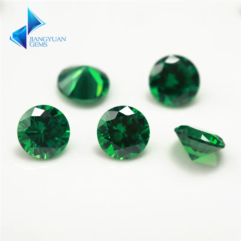 1~3mm 5A Round Cut CZ Stone Brilliant Green Cubic Zirconia Synthetic Gems Zircon For Jewelry Making