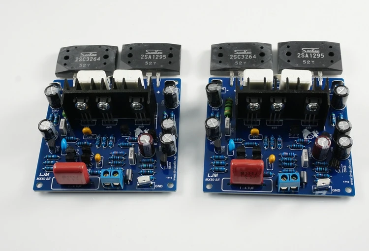 

DIY kits Assembly 2PCS MX50 SE2 LAPT 2SA1295 2SC3264 Audio Power amplifier board Dual Channel power amp