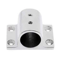 Accesorios de acero inoxidable 316 para barandilla de barco, Base rectangular de 90 grados, Hardware de cubierta marina para tubería de 25mm