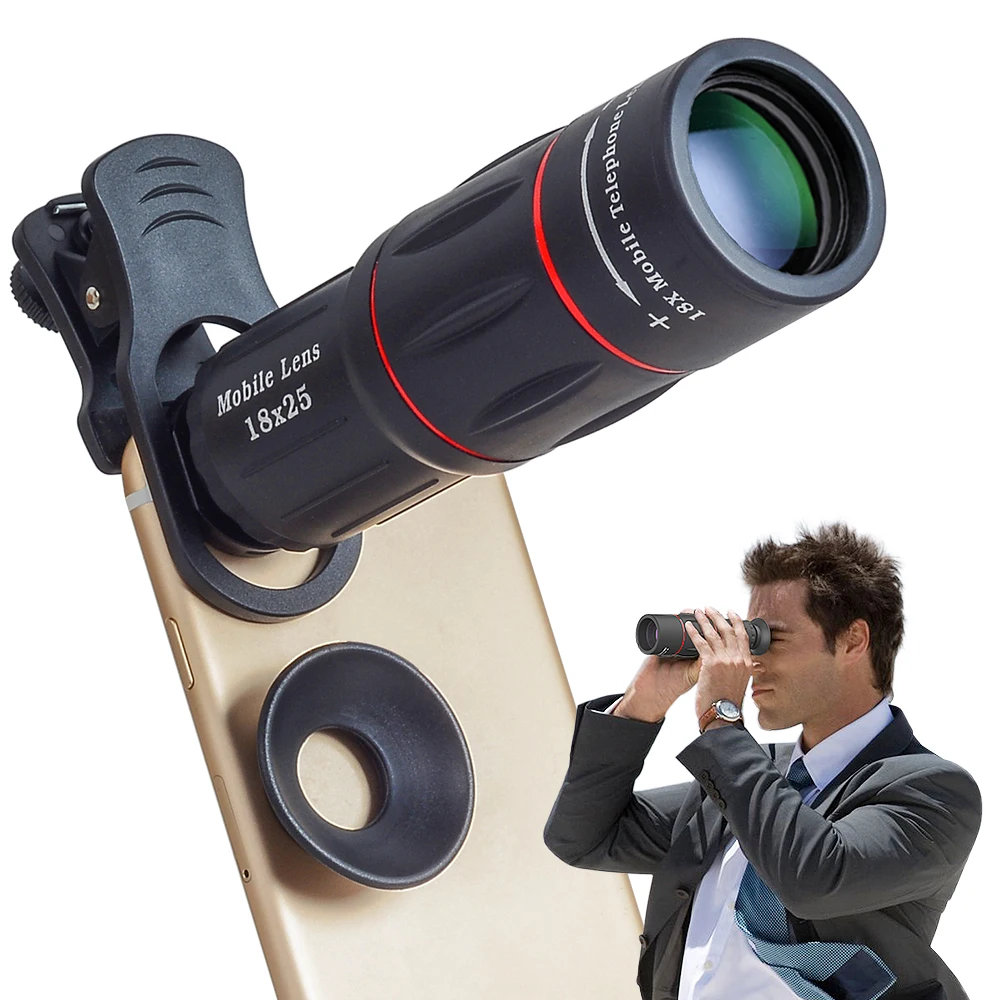 APEXEL phone camera lens 18X Telescope Telephoto lens 18x25 Monocular for iPhone Samsung android ios smartphones