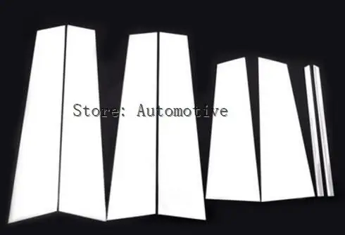 

8 шт./компл. Полированная алюминиевая оконная стойка, комплект отделки, крышка для Mercedes Benz W213 E Class 4, дверь седан AMG 2016 2017