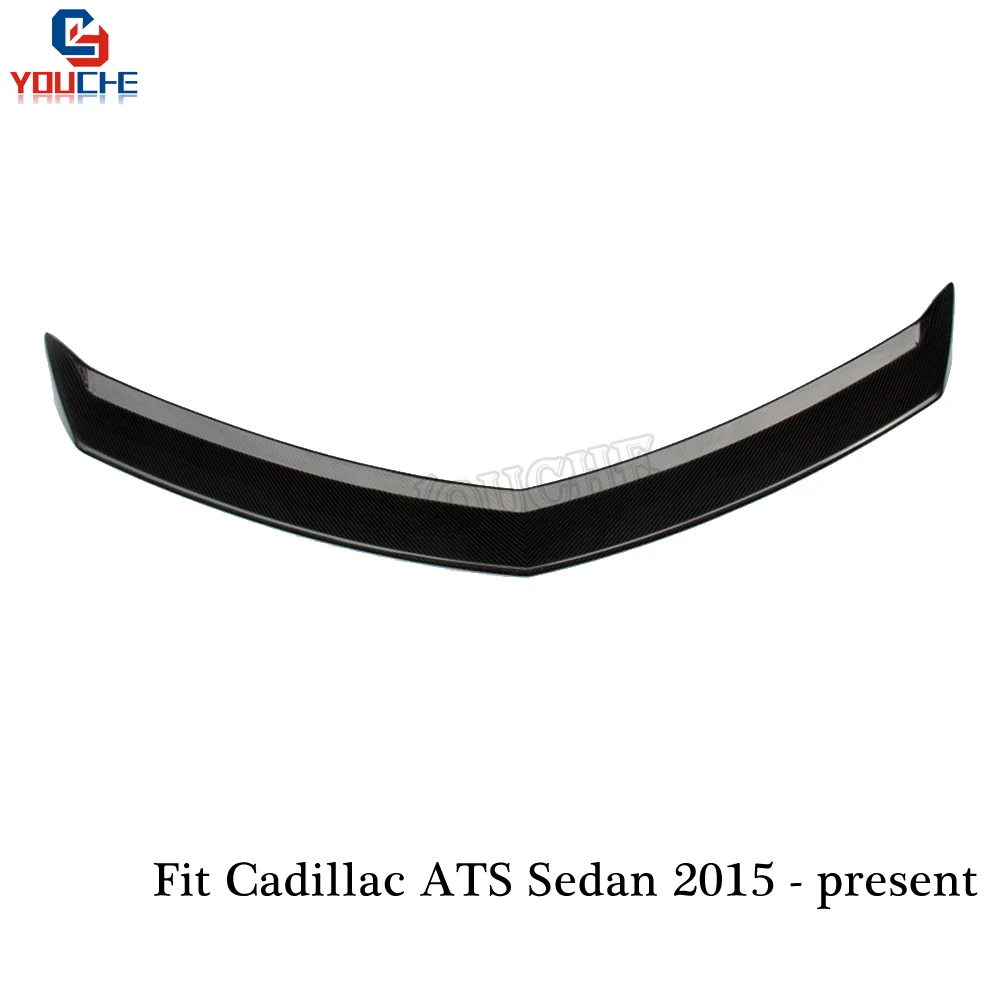 V Style Rear Spoiler Trunk Wing for Cadillac ATS 4-door Sedan 2014 - 2018 Car Back Lip Wing Carbon Fiber Spoilers