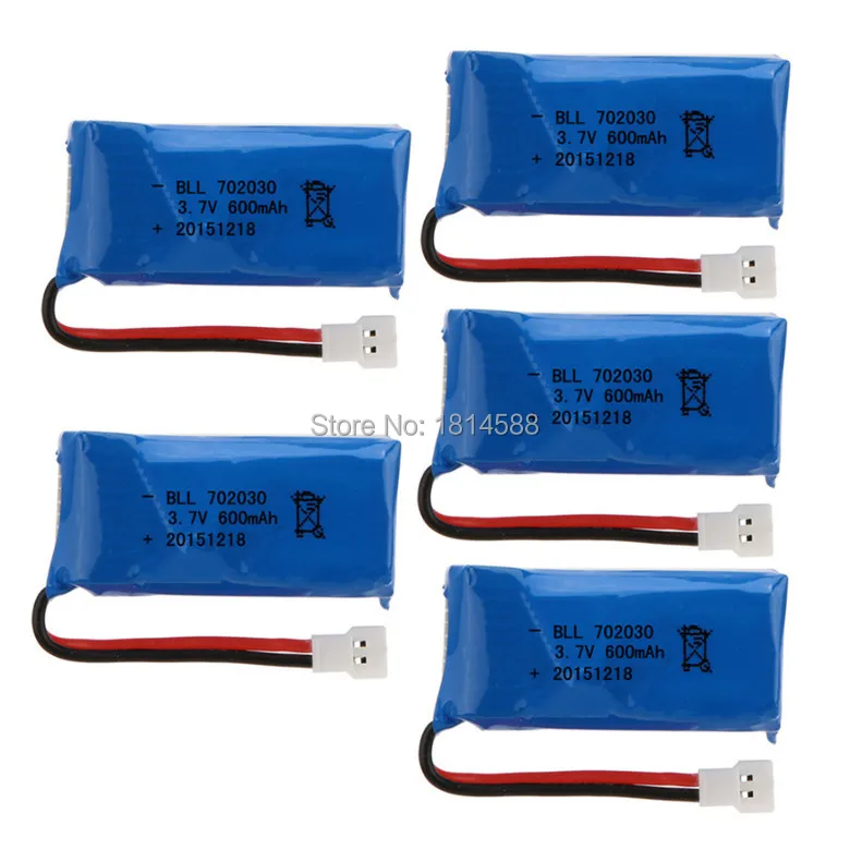 

5PCS SYMA X9 Quadcopter Parts 3.7V 600mAh Battery