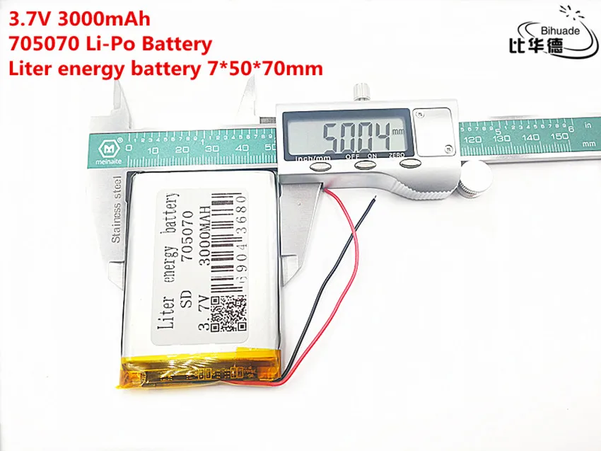 Liter energie batterie Gute Qulity 3,7 V, 3000 mAH 705070 Polymer lithium-ion/Li-Ion batterie für tablet pc BANK, GPS, mp3, mp4