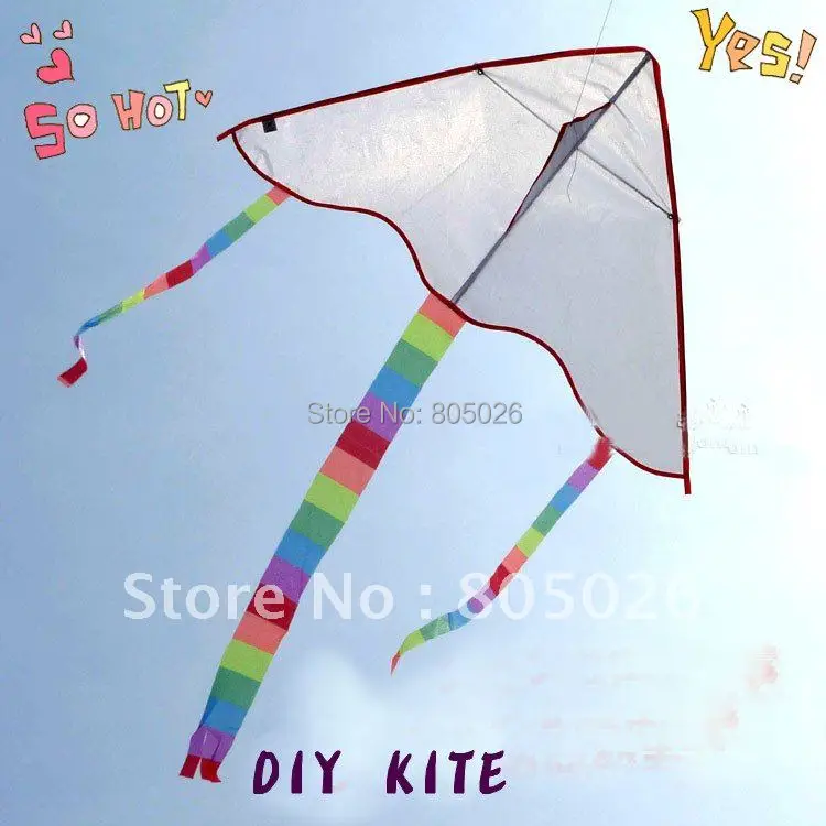 free shipping 10pcs/lot kids kites blank kites diy kite teaching painting kite line outdoor toys flying albatross kite factory