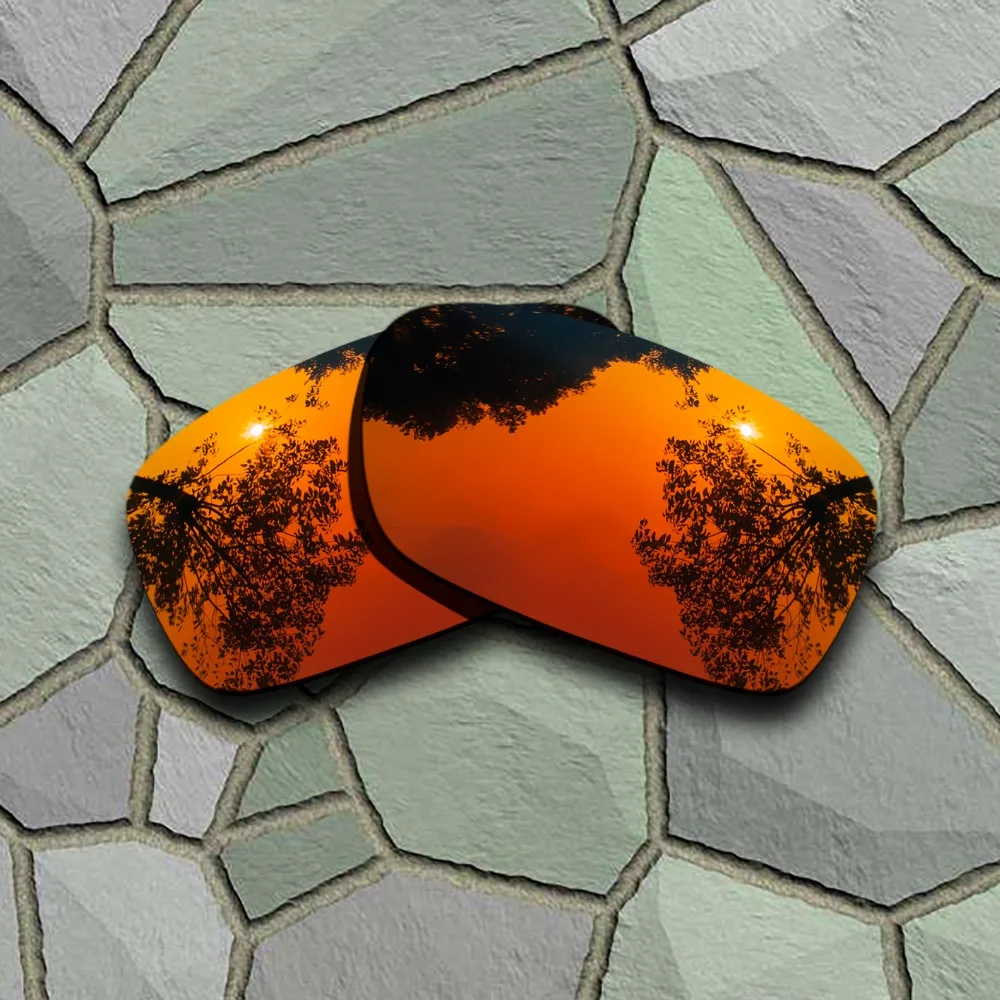 Red Orange&Jade Green Sunglasses Polarized Replacement Lenses for Oakley Crankcase