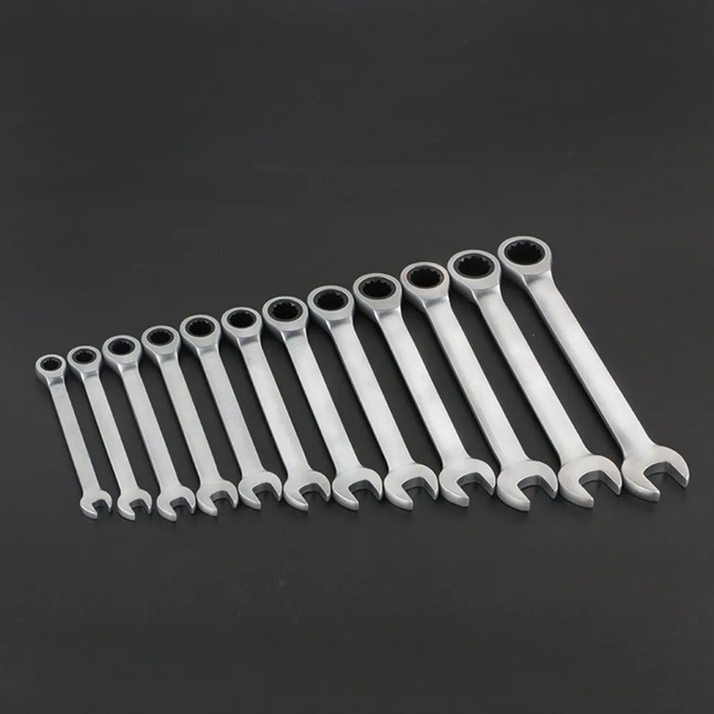 6-13mm Combinatie Moersleutel Auto Reparatie Tools Gear Ring wrench ratel Chrome Vanadium Matte plaat D3606-D3613