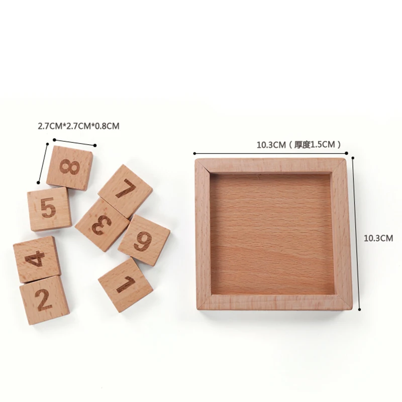 Acht Schiebe Fliesen IQ Spiel Spielzeug 8 Puzzle Mathematik Holz Gehirn Teaser Puzzle Zahlen 1-8 Anzahl Verblüffende Spiel für Erwachsene & Kinder