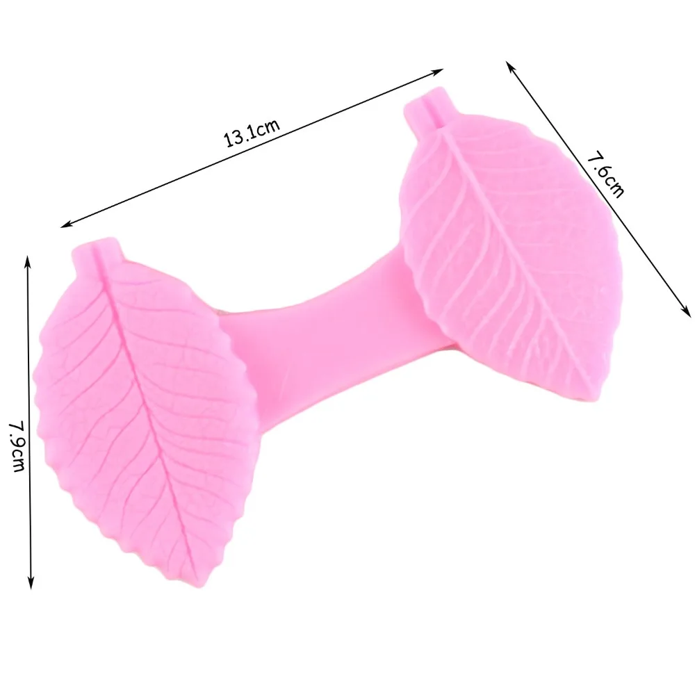 Sugarcraft Leaves Silicone Mold Flower Making Rose Leaf Mould Chocolate Candy Polymer Clay Fondant Molds Cake Decorating Tools