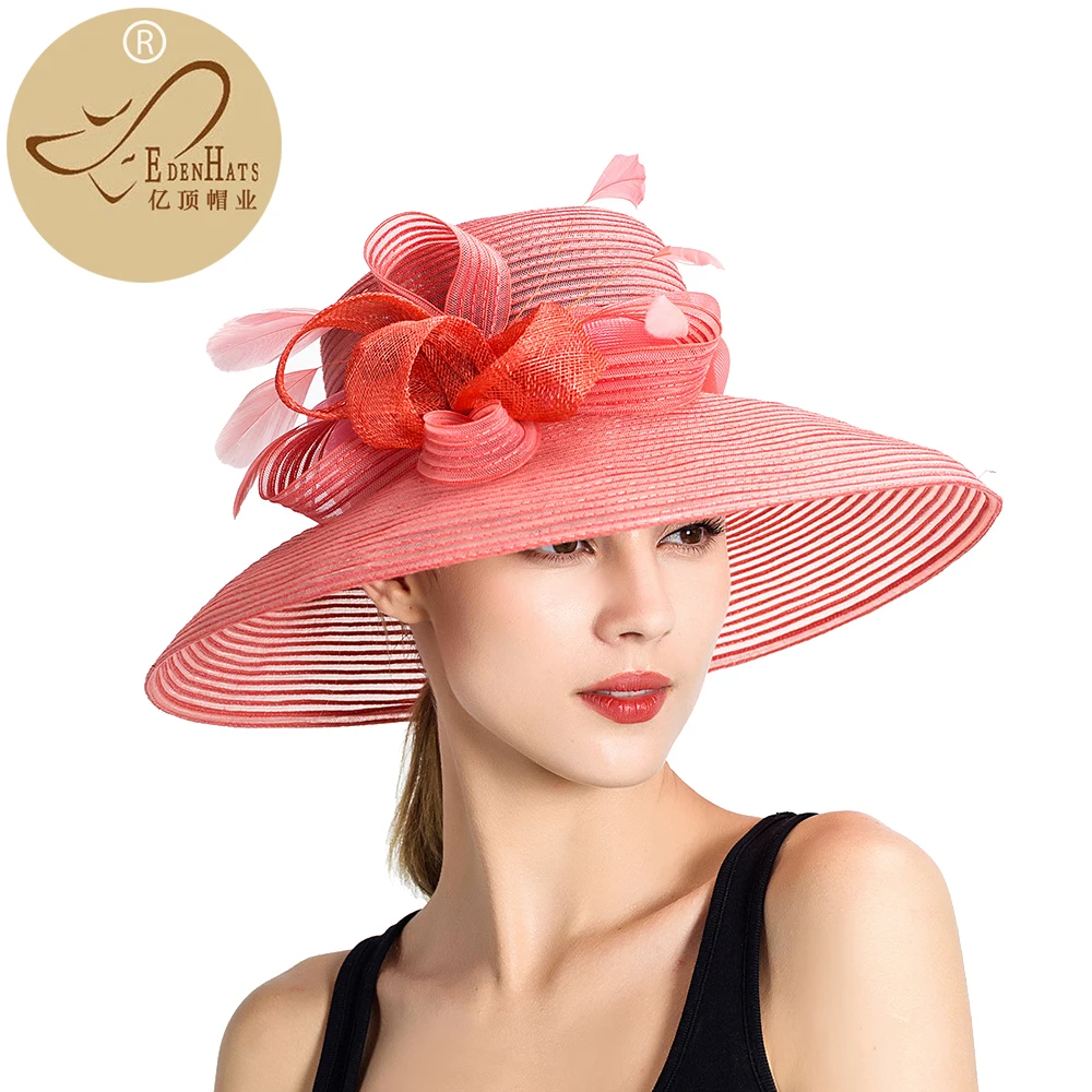 Womens Wholesale Fashion Fancy Promotion Church Hat with Flower S10-3951