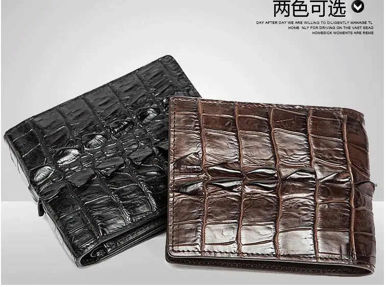 100% genuine alligator skin leather men wallet crocodile leather skin wallets and purse, luxury money clip for business men