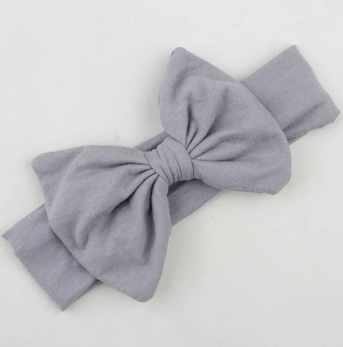 Yundfly Cotton Elastic Newborn Headband Bowknot Hair Band Children Infant Headwraps Bandeau Bebe