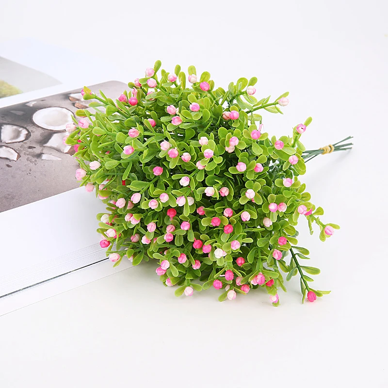 Artificial Plastic Flower Christmas Wedding Artificial Milan Plant Ferns Simulation Plant Plastic Flower Home Accessories