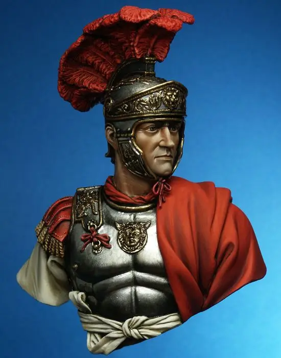 Assembly  Unpainted  Scale  1/10 Roman Knight ancient bust 1/10   figure Historical  Resin Model