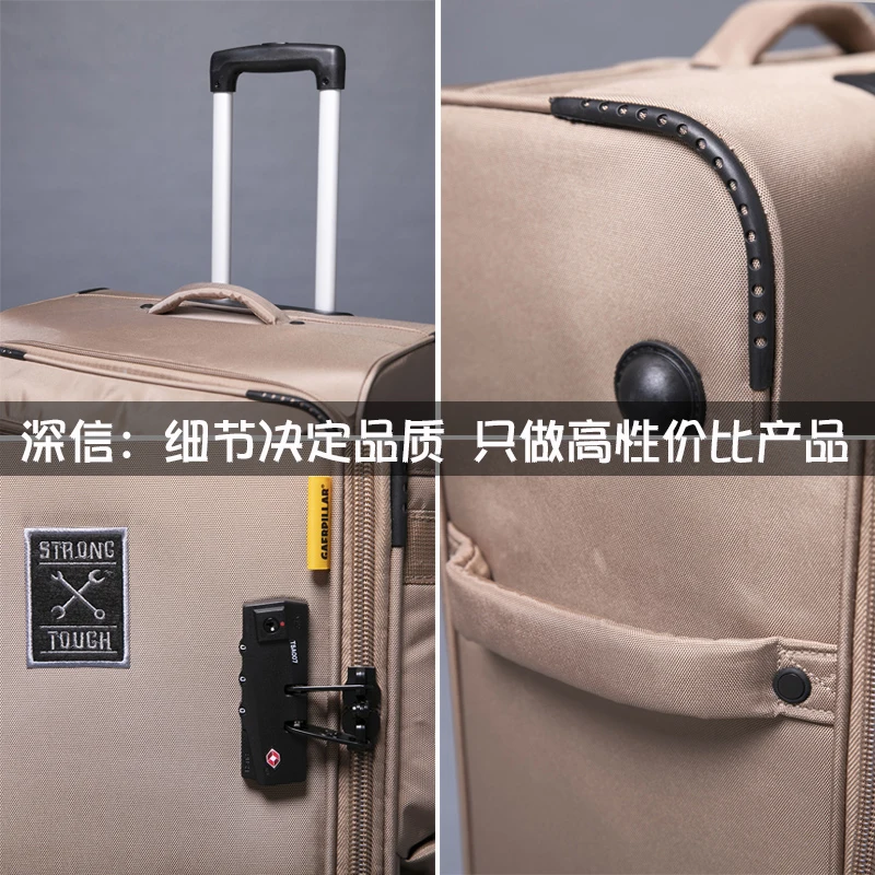 Ultralight Rolling Luggage 20/24/28 Inch Tas Travel Trolley Ritsleting Tahan Gores Koper Boarding Kotak Merek Koper