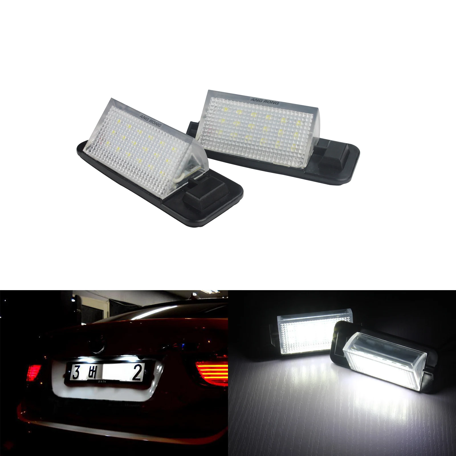 ANGRONG No Error LED Licence Number Plate Light For BMW E36 Coupe Saloon Convertible Estate