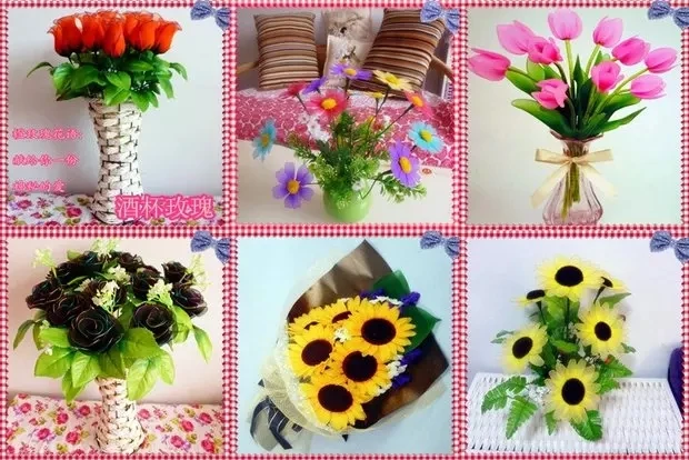 5pcs 36 kleuren Zijden Bloemen Voor Home Decoratie DIY Nylon Kous Voor Bloem Maken Nylon Materiaal Bloemen Voor Bruiloft decor