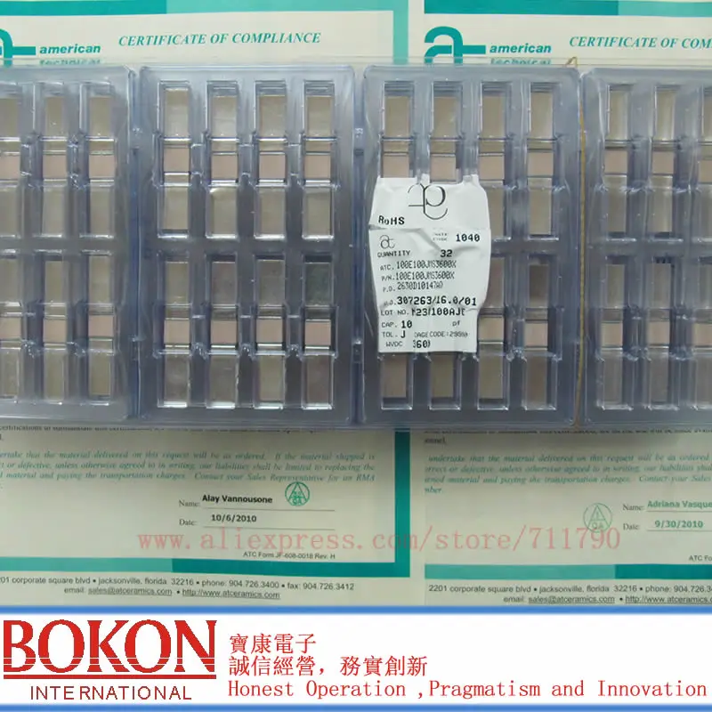 High Q Capacitors P90 ATC100B4R7BT500XT ATC100B4R7BW500XT ATC100B4R7BP500XT ATC100B4R7CT500XT  a4R7B a4R7C  4.7pF Chip Capacitor