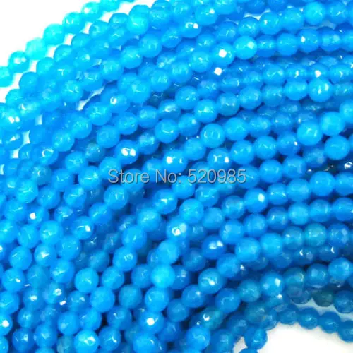 98pcs/lot Free Shipping Natural Stone 4MM Faceted Colorful Chalcedony Loose Beads Pick Colors For Jewelry Making No.FJB01