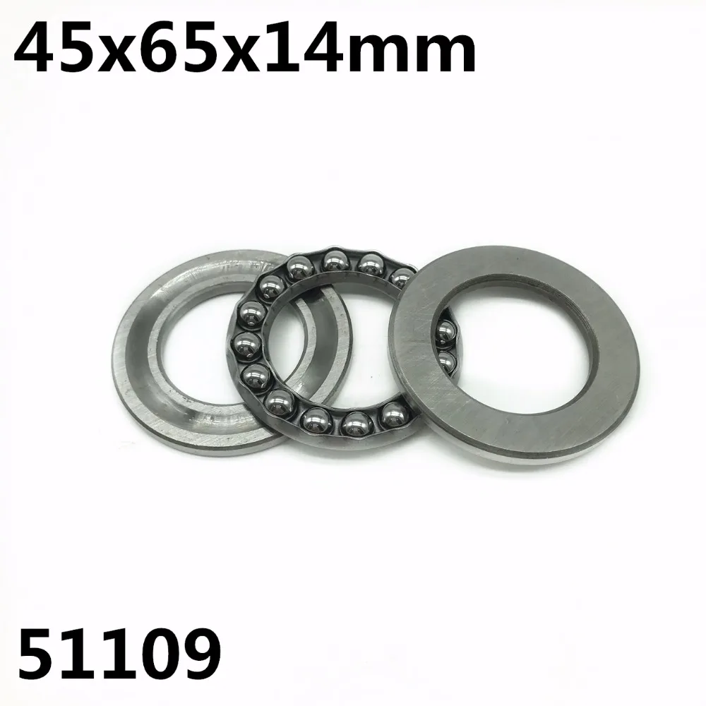 2Pcs 51109 45x65x14mm Axial Thrust Ball Bearings 8109 High quality