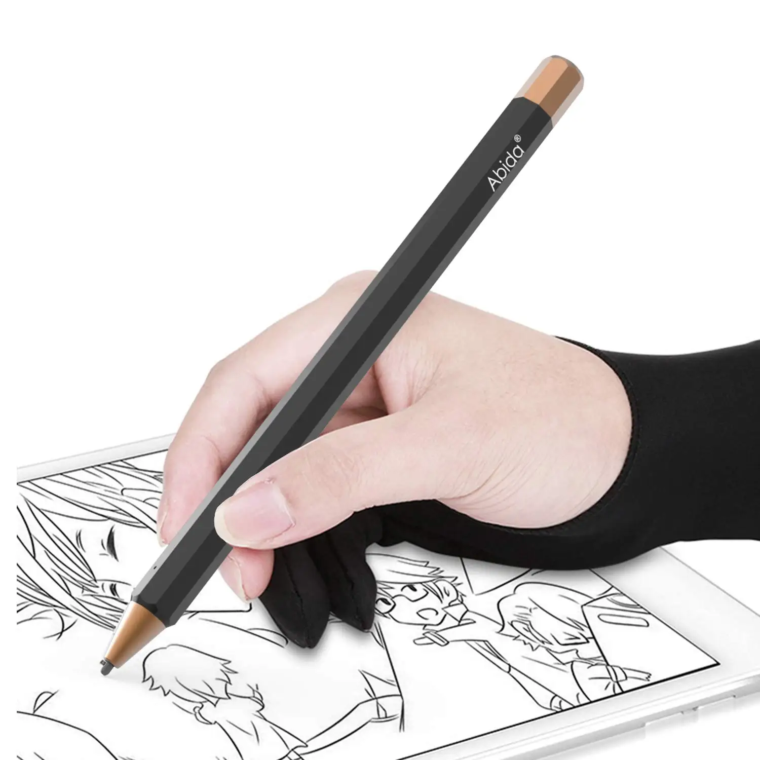 1pcs Drawing Glove for  Graphic Tablet, Art Creation and IPad Pro Pencil, Black