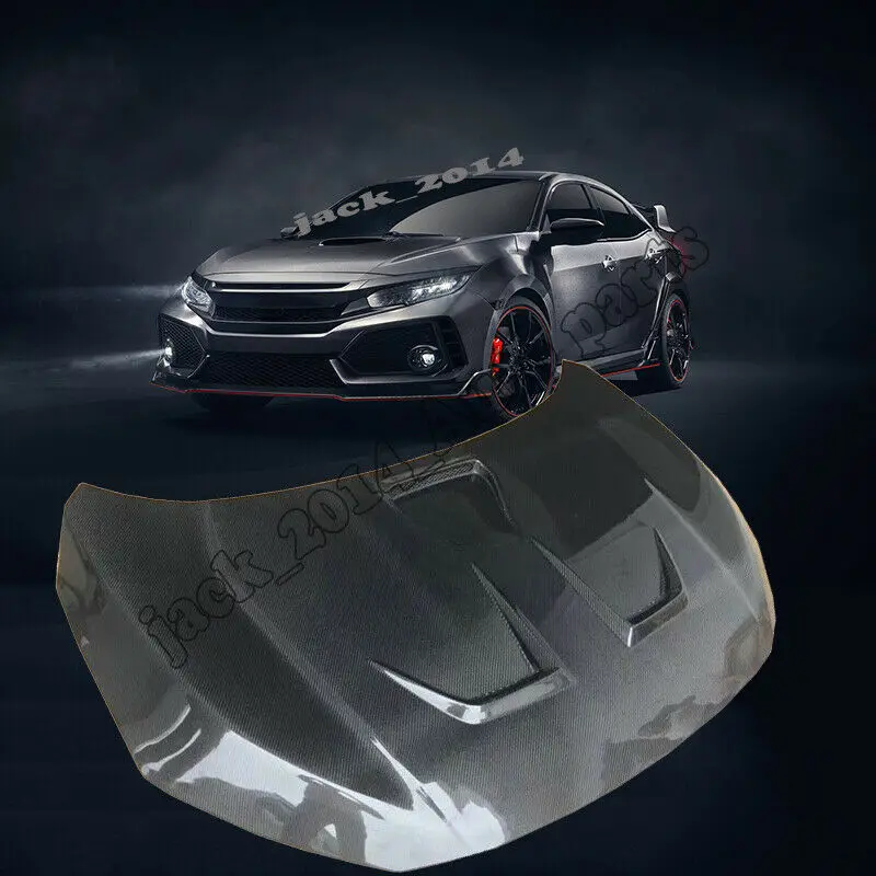 

TYPE-R STYLE Front Engine Hood Cover Body Kit Real Carbon Fiber For Honda Civic 2016 2017 2018 2019