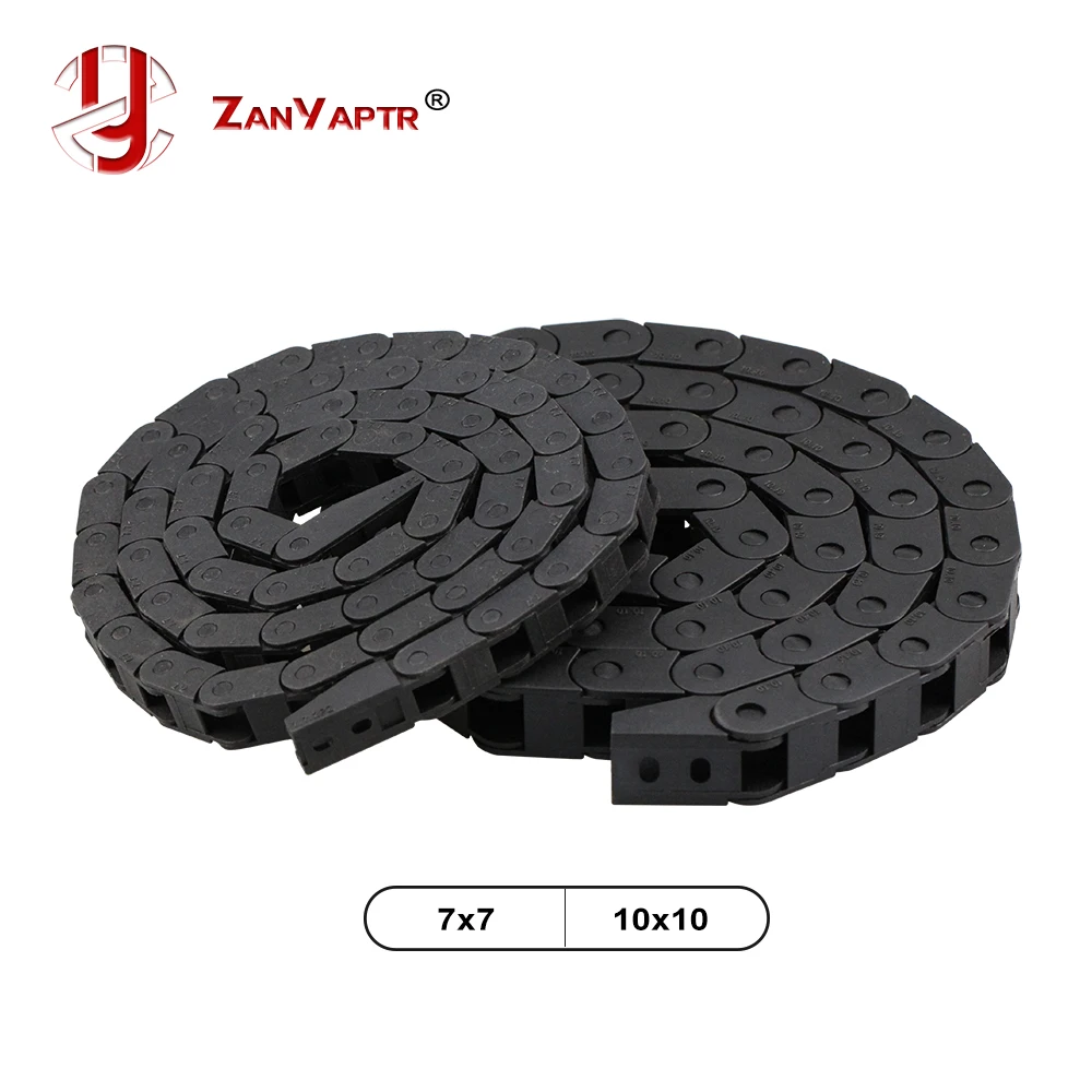 10 x 10mm 7x 7 Length 1 Meter Cable Drag Chain Wire Carrier with end connectors for CNC Router Machine Tools