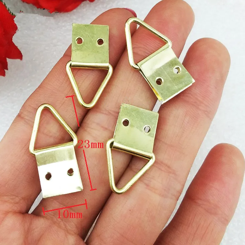 Triangle Ring Hanging Picture Oil Painting Mirror Frame Mini Hooks,Iron Hangers,50Pcs