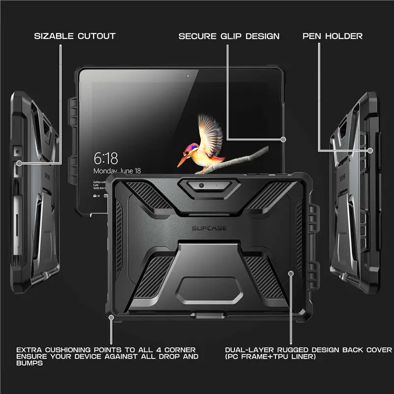 For Microsoft Surface Go 3 (2021) / Go 2 (2020) / Go Case (2018) SUPCASE UB PRO Full-Body Kickstand Rugged Protective Case