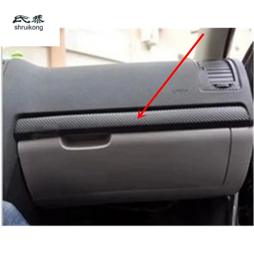 5PCS/Lot Carbon Fiber Car Stickers of the Interior Door Panel and Glove Box for 2007-2013 skoda Octavia A5 1Z3