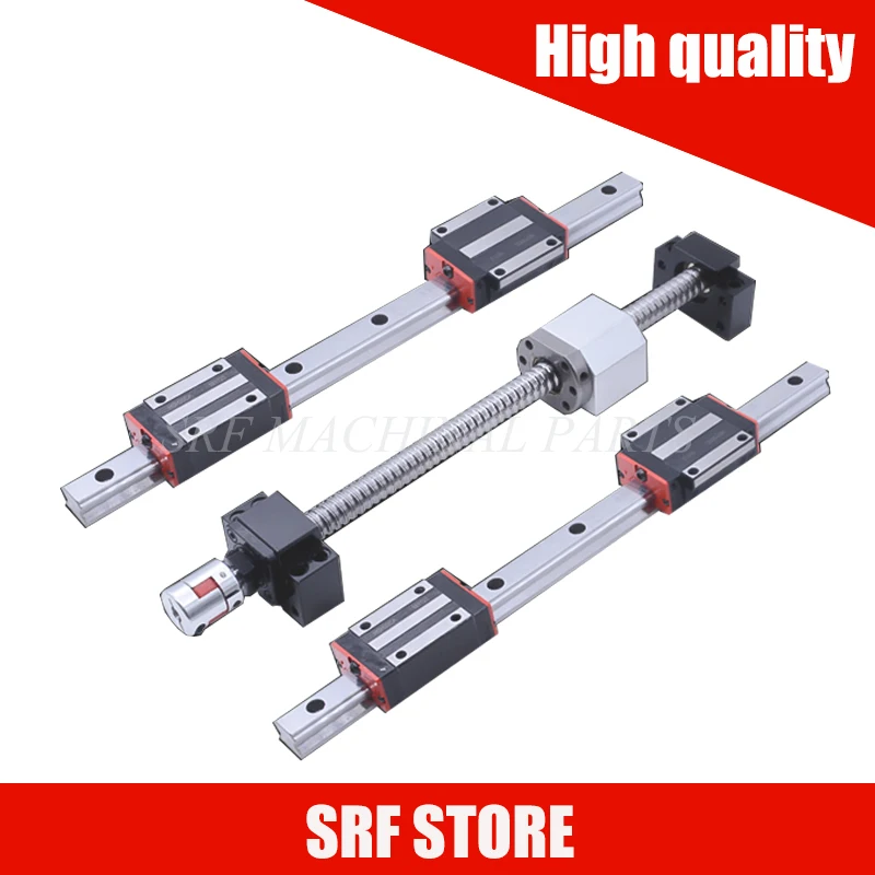 

Length 300mm set:2set linea rail HGR15 with slide block+1set ballscrew 1605+1set BK/BF12+1pcs ballnut housing+1pcs shaft coupler