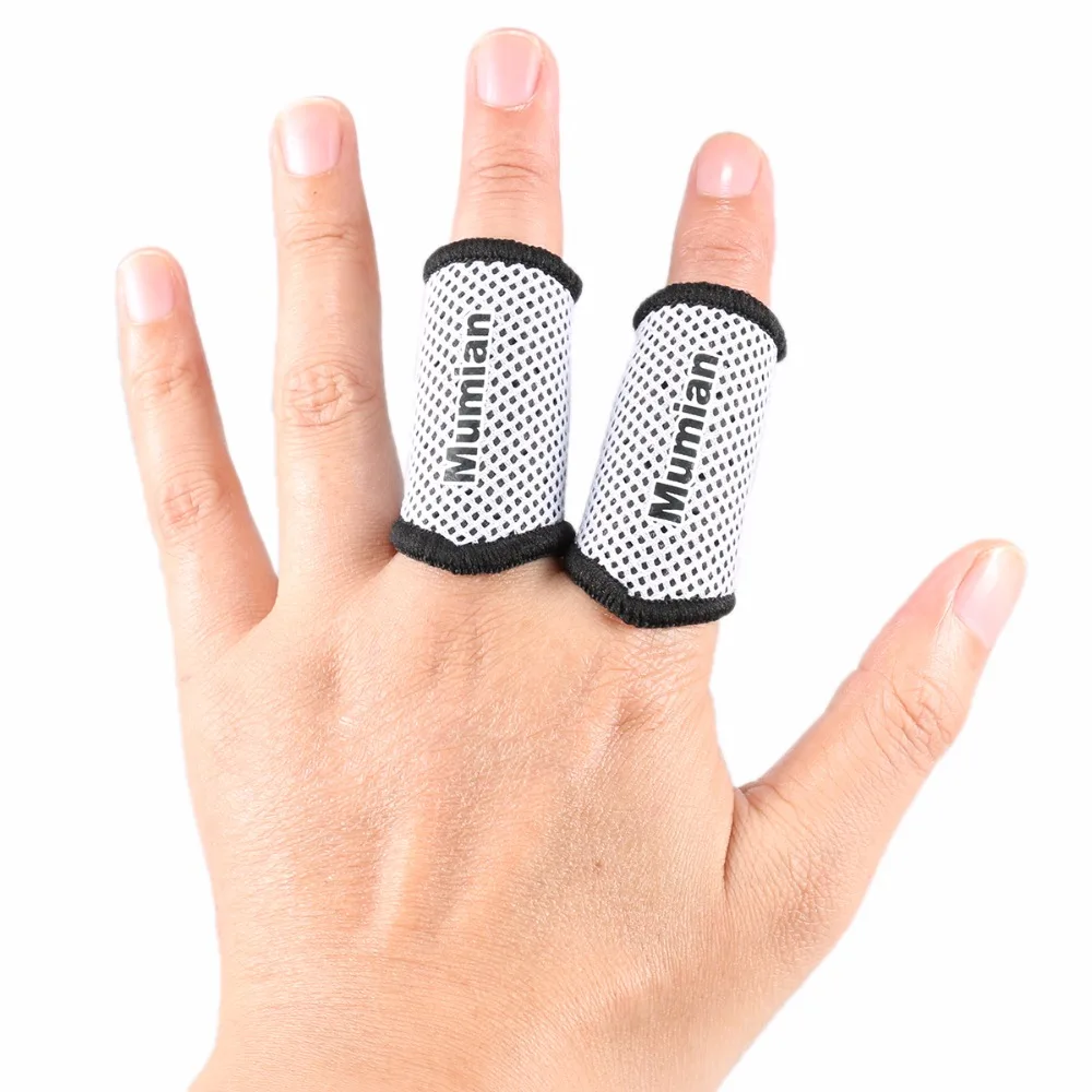 2x Stretch Elastic Arthritis Finger Fingerstall Support Protector Sleeve Sport Strap Wrap