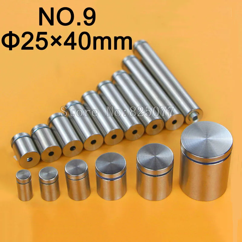 DHL 1000PCS Diameter 25x40mm Stainless Steel Standoffs Pin Nails Hollow Screw Acrylic Billboard Advertisement Fixing Screw KF951