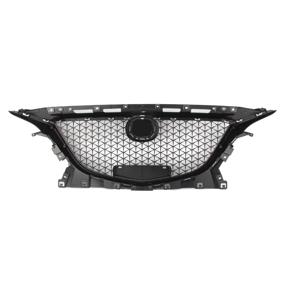 

For Mazda 3 Axela GT BM BN 2014 2015 2016 Front Upper Grille Honeycomb Grill Black