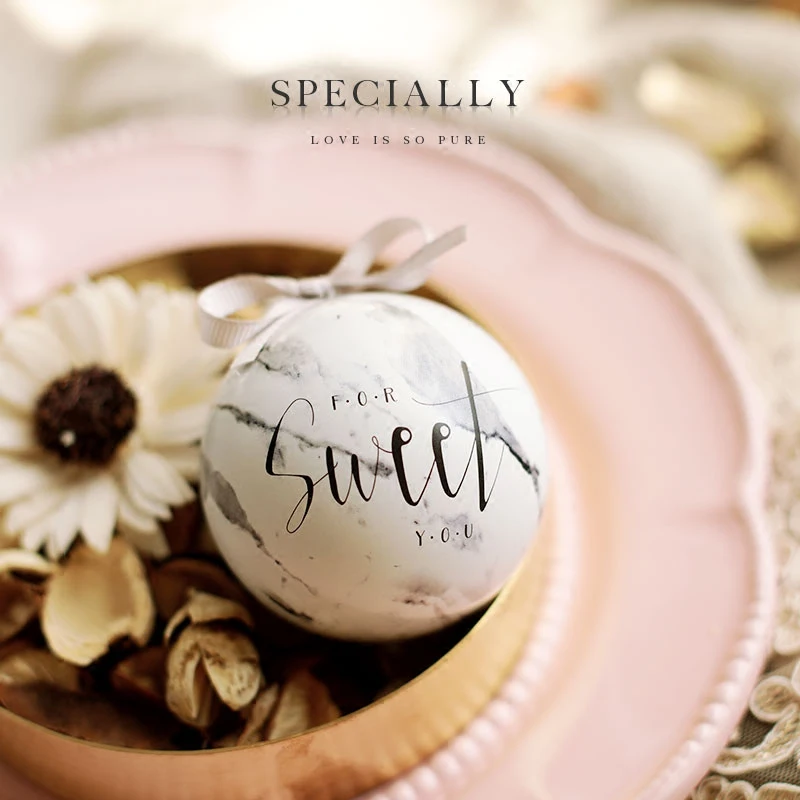 marble printing wedding candy boxes round ball containers for sugar gift cases iron round balls wedding sweet love candy case