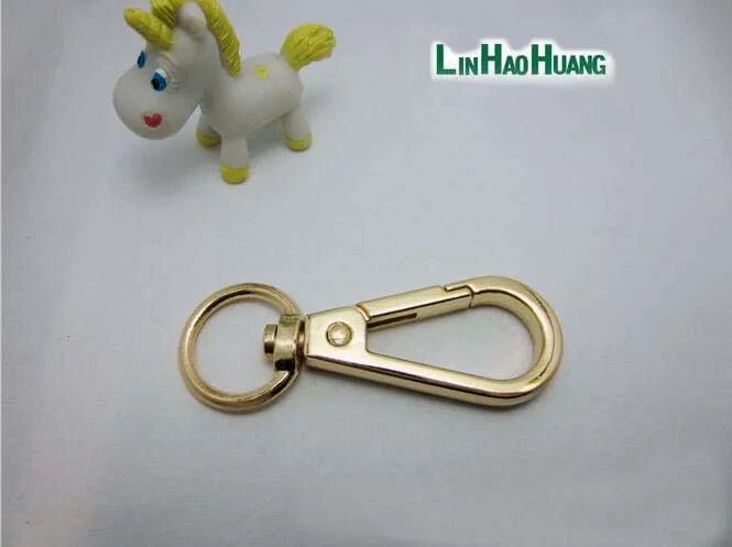 

50pcs/lot 48mm Light gold Alloy Swivel Clasps Snap Key Hooks DIY Key Chain Ring Free Shipping 2016111601